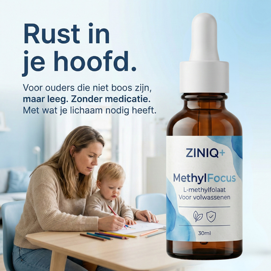 ZINIQ+ MethylFocus Volwassenen | Geactiveerd folaat voor rust, focus en mentale veerkracht